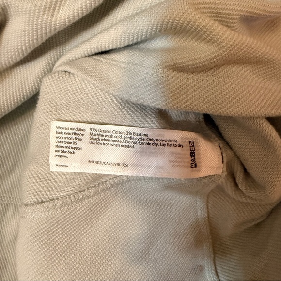 Eileen Fisher Women's Organic Cotton tunic Long Sleeve size Medium Light Green - Picture 4 of 6